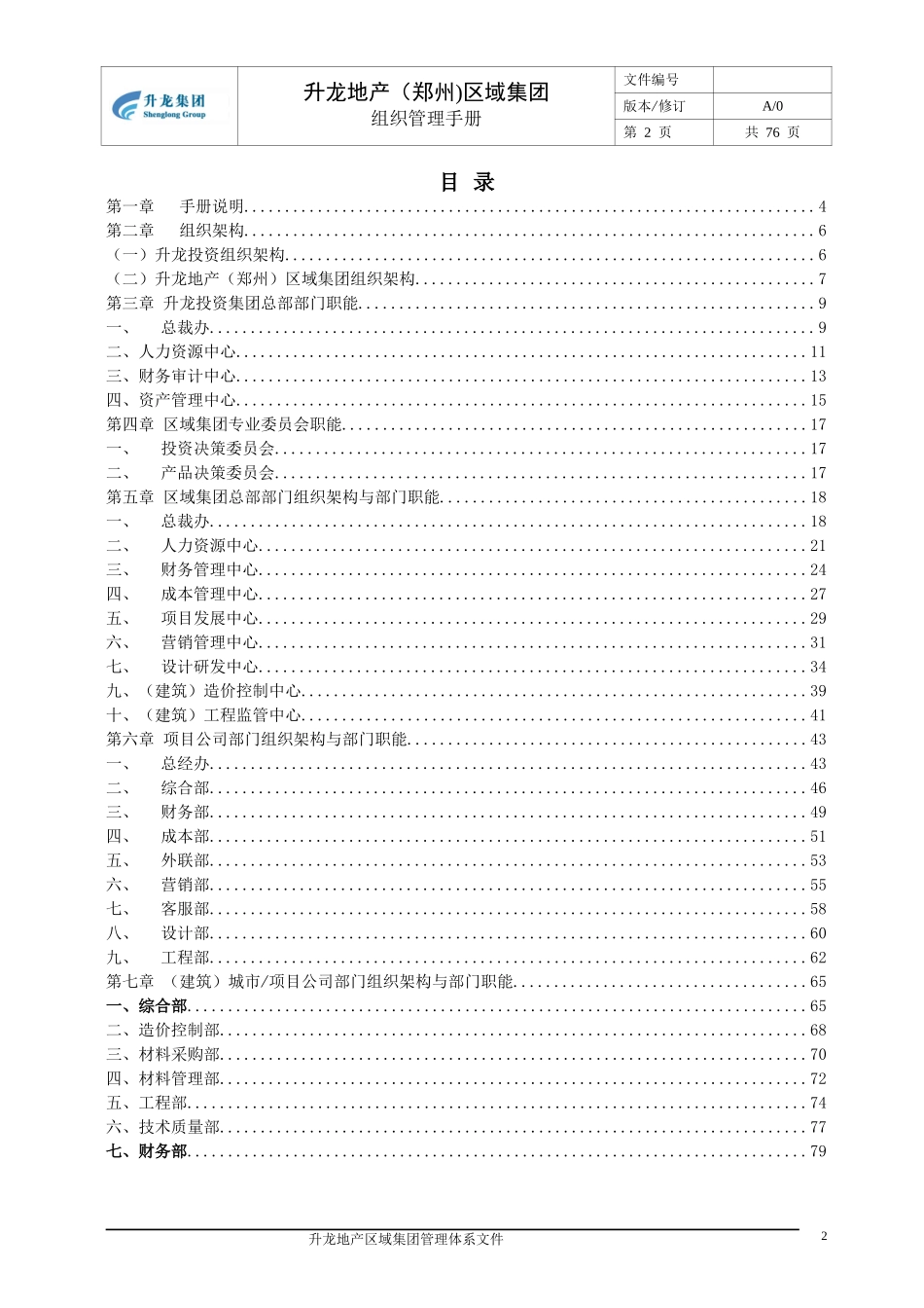升龙集团组织管理手册(集团总部版20110303)_第2页
