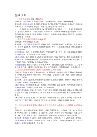 十大鉴别诊断