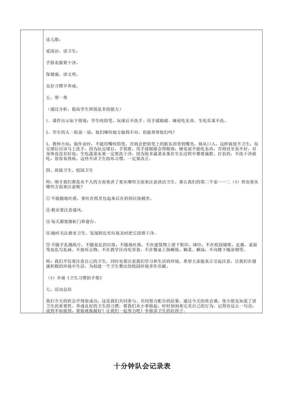 十分钟队会记录表()16.6_第2页