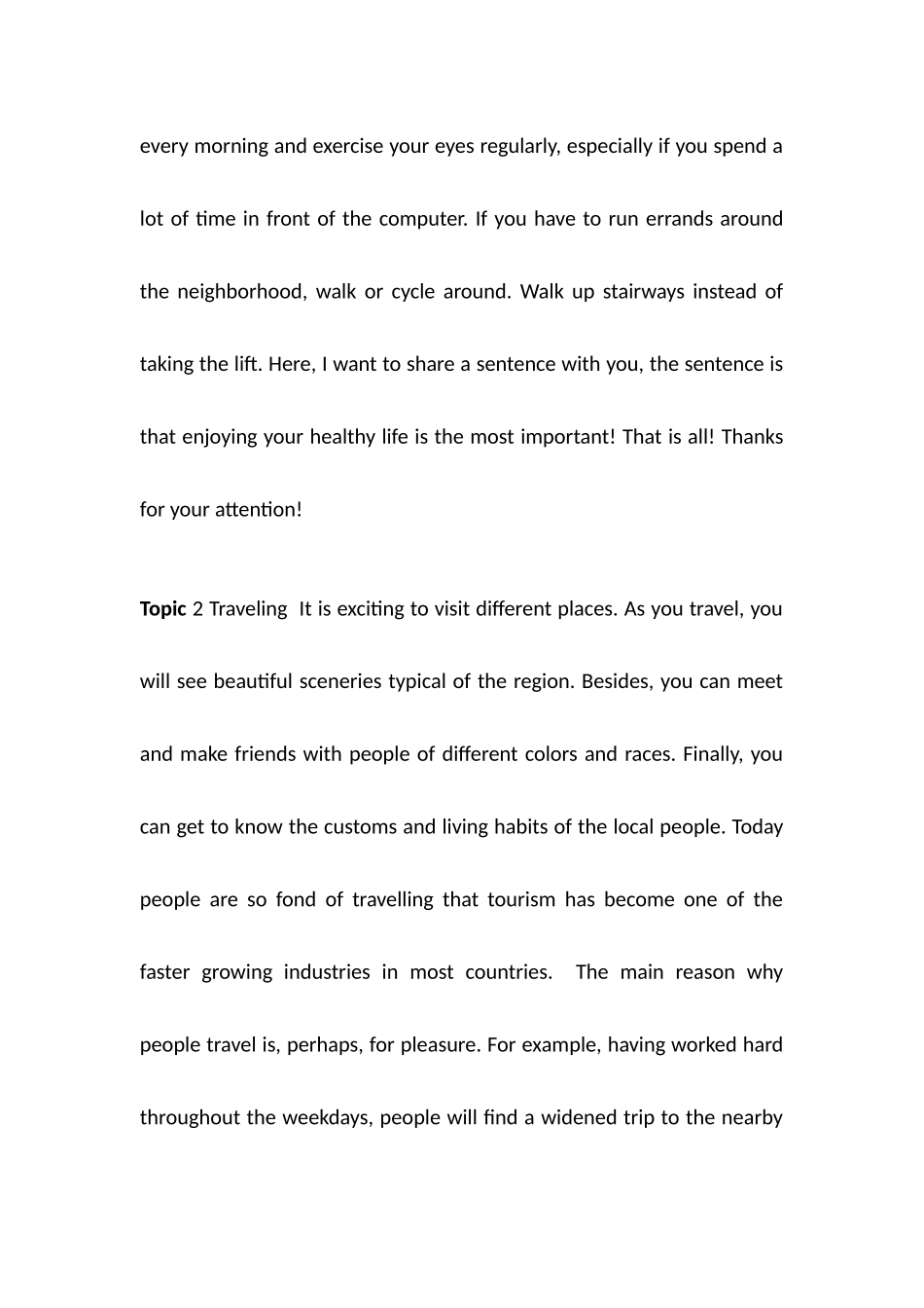 华中科技大学研究生英语口语考试10个topic_第2页