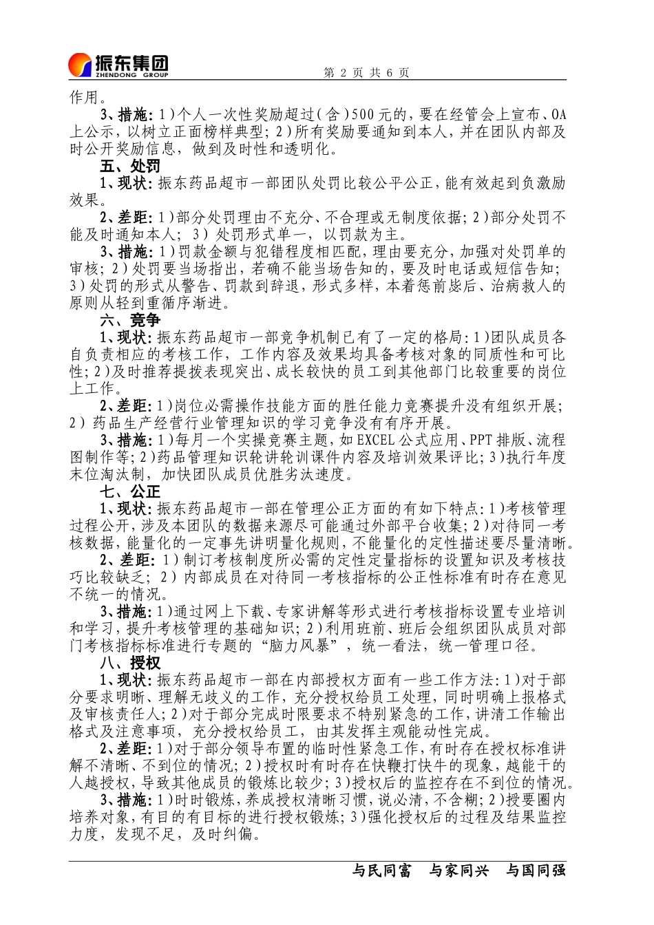 十六字激励真言完善提升方案-振东药品超市一部_第2页