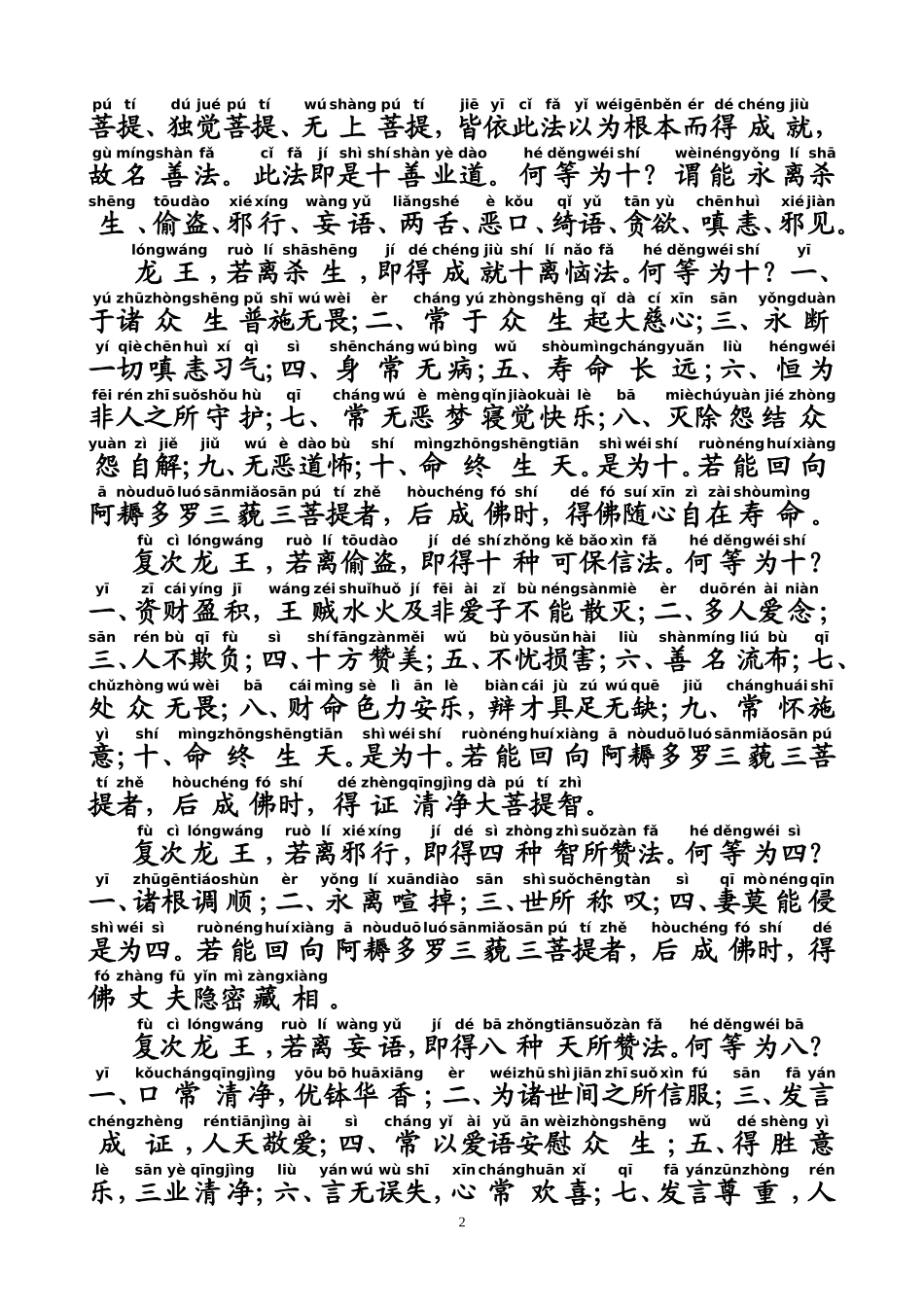 十善业道经-拼音版_第2页
