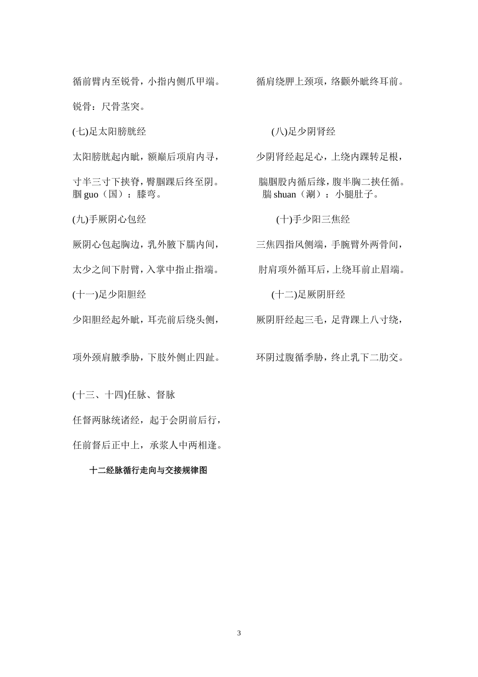 十二经脉的体表分布规律_第3页