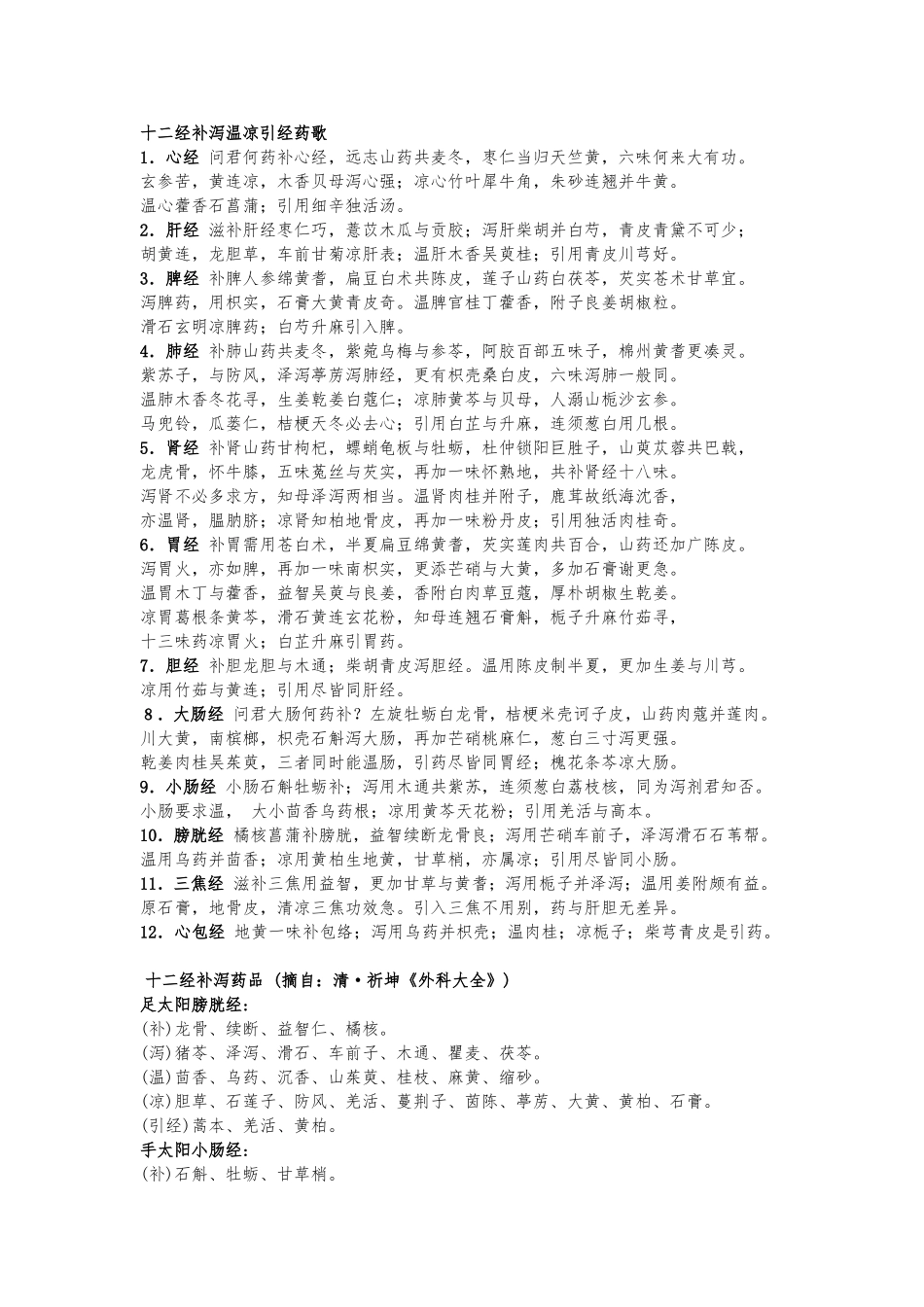 十二经用药歌1_第2页