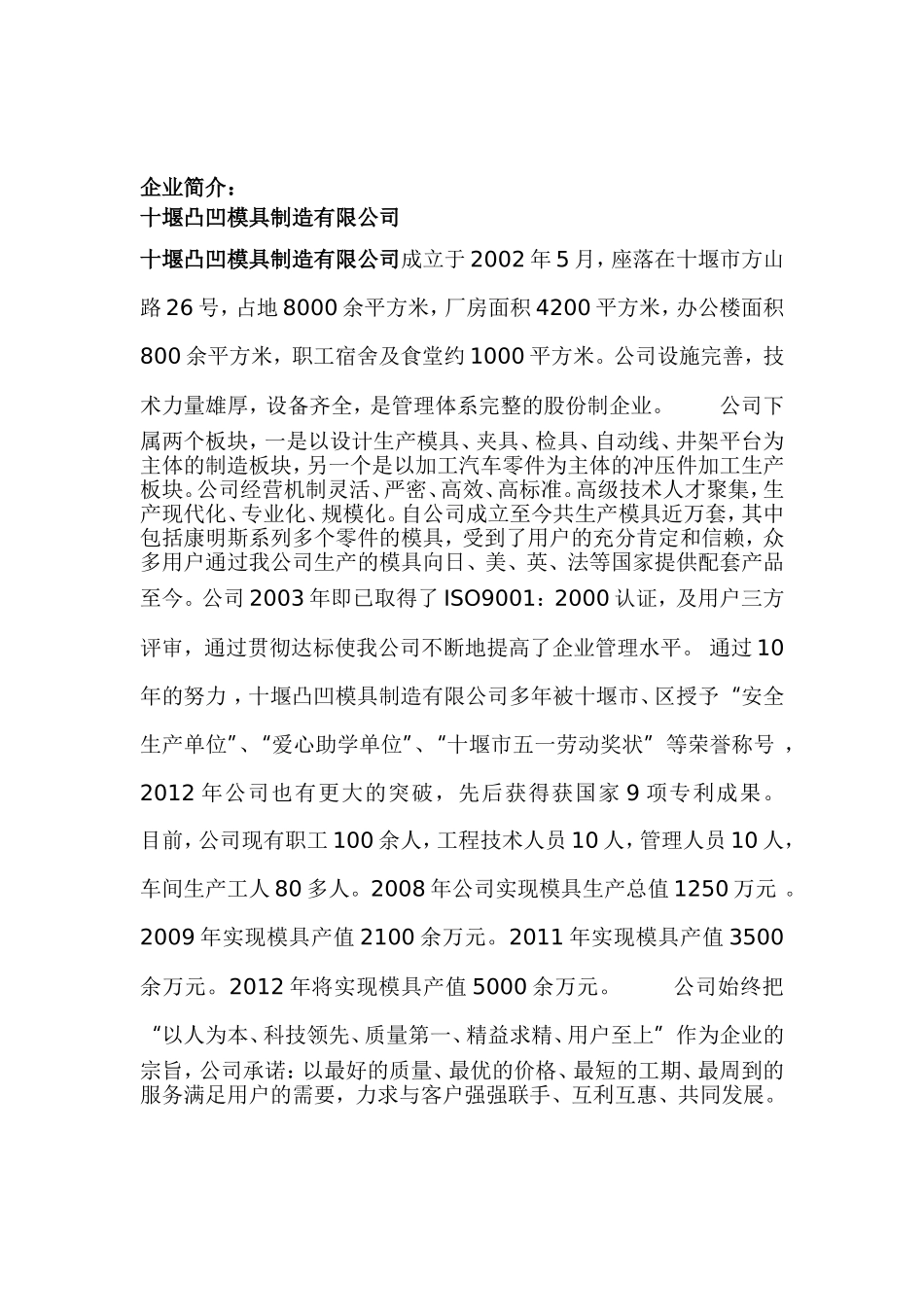 十堰凸凹模具制造公司实习_第2页