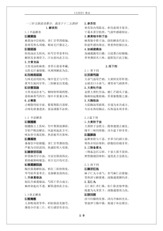 十二五《方剂学》课本方歌