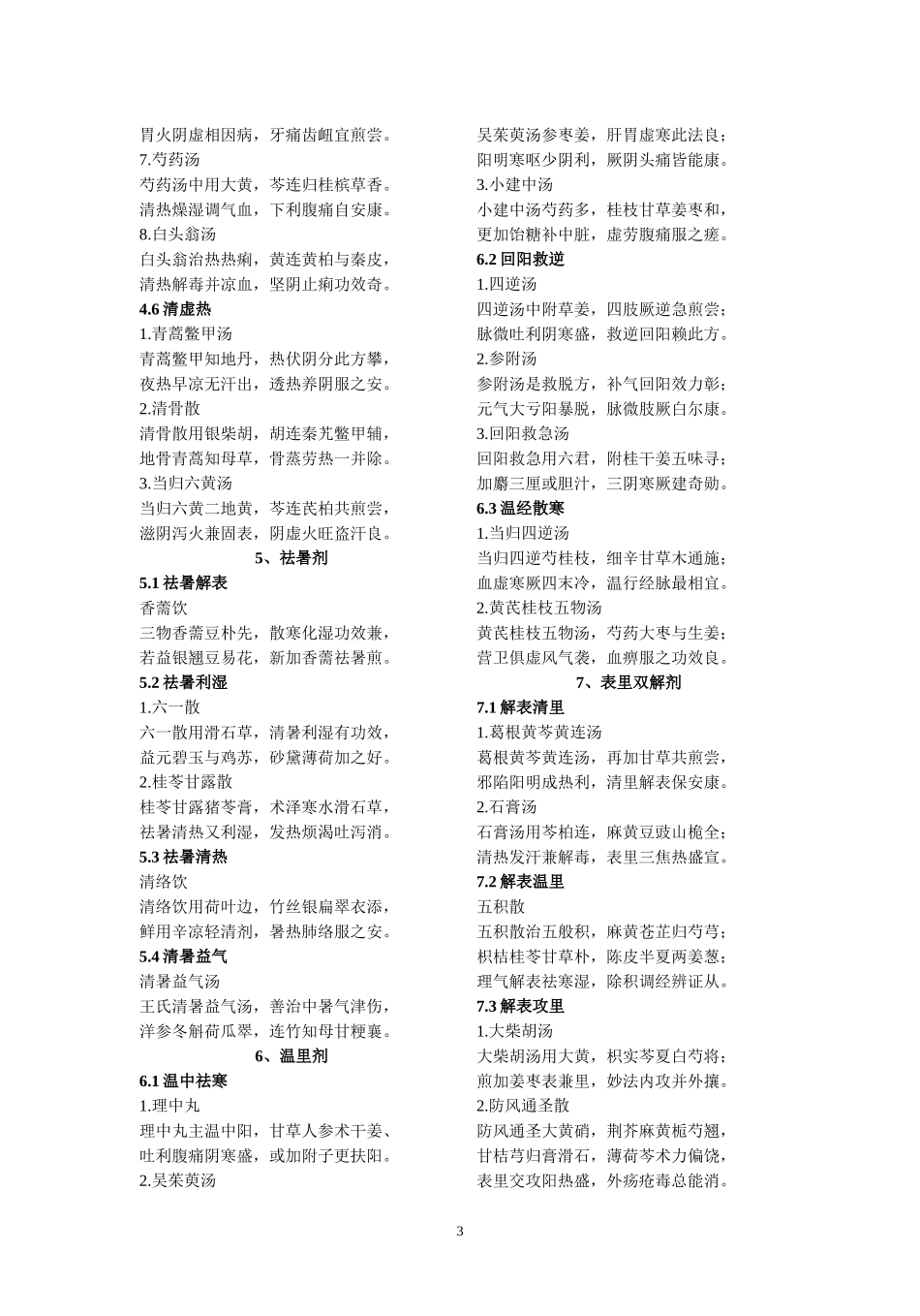 十二五版方剂学教材方剂歌诀汇编_第3页