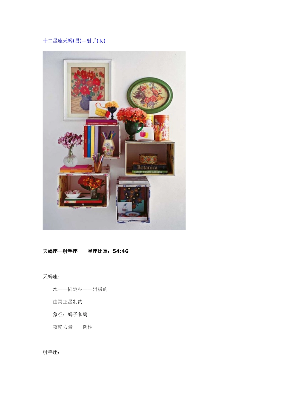 十二星座天蝎(男)—射手(女)_第1页