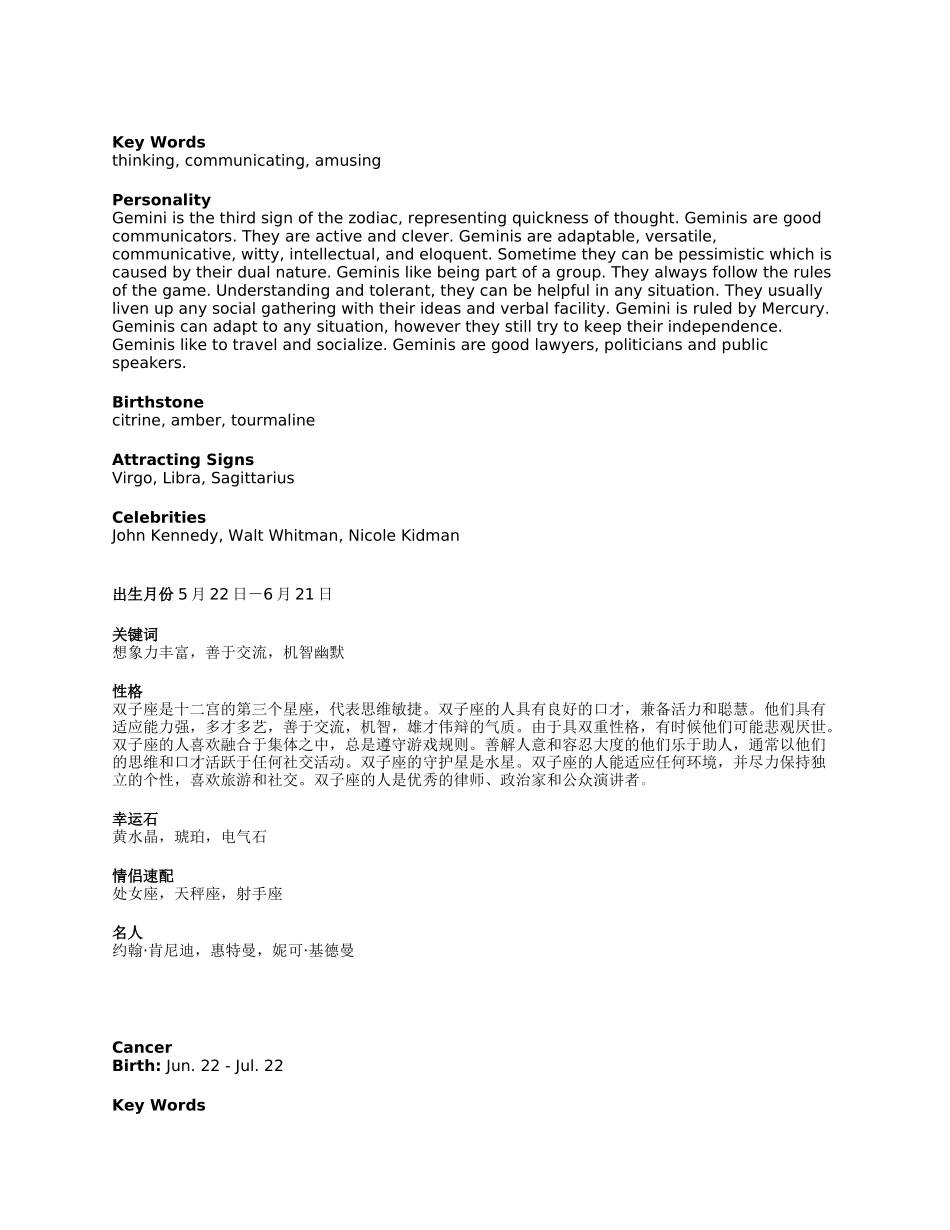 十二星座英文介绍_第3页