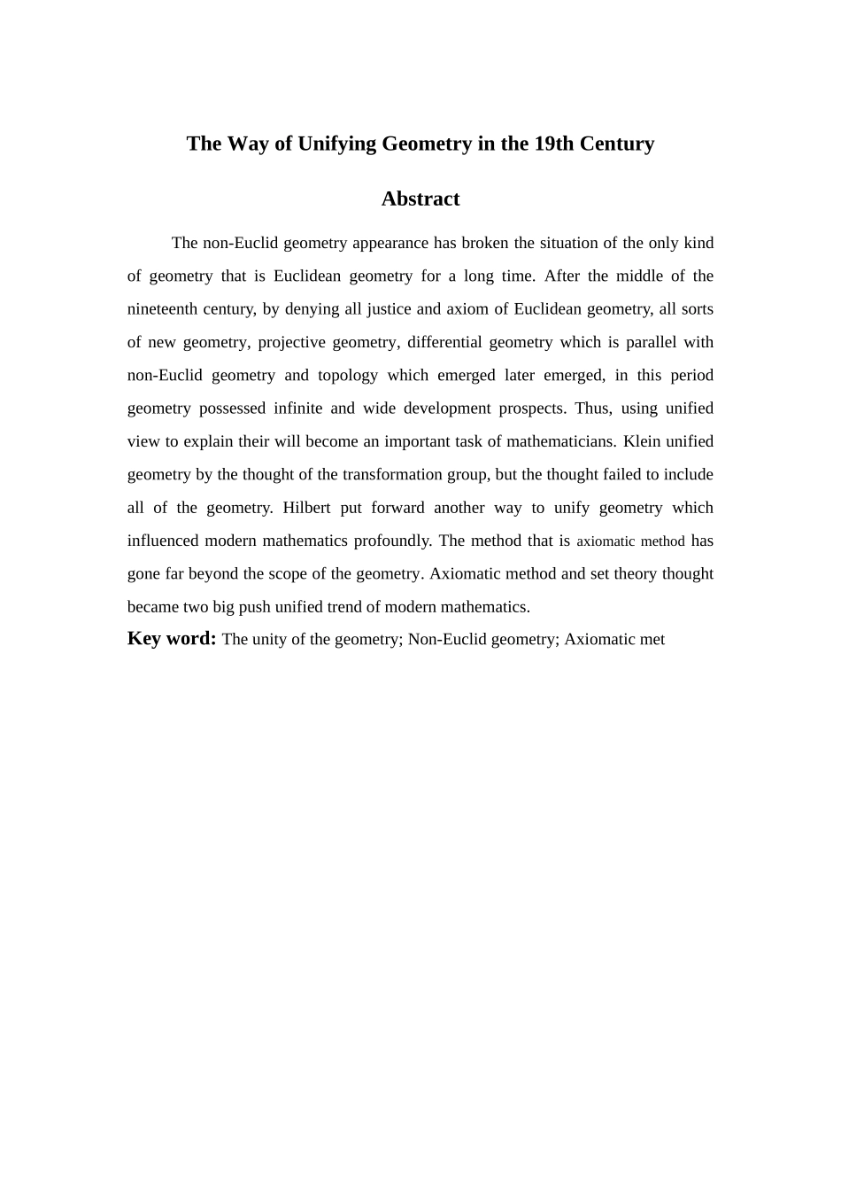 十九世纪几何学统一的途径_第2页