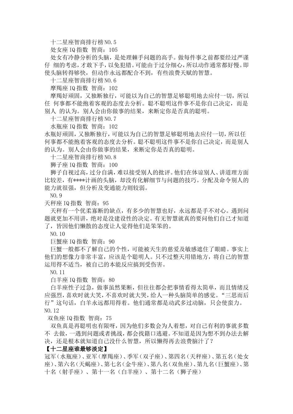 十二星座总排名_第2页