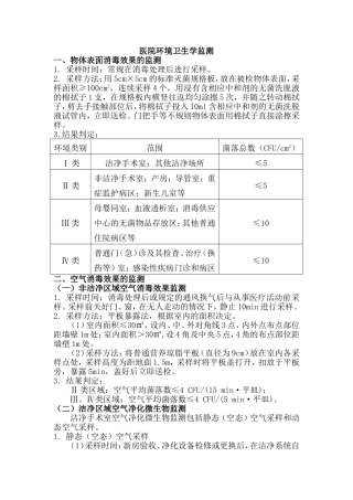 医院环境卫生学监测