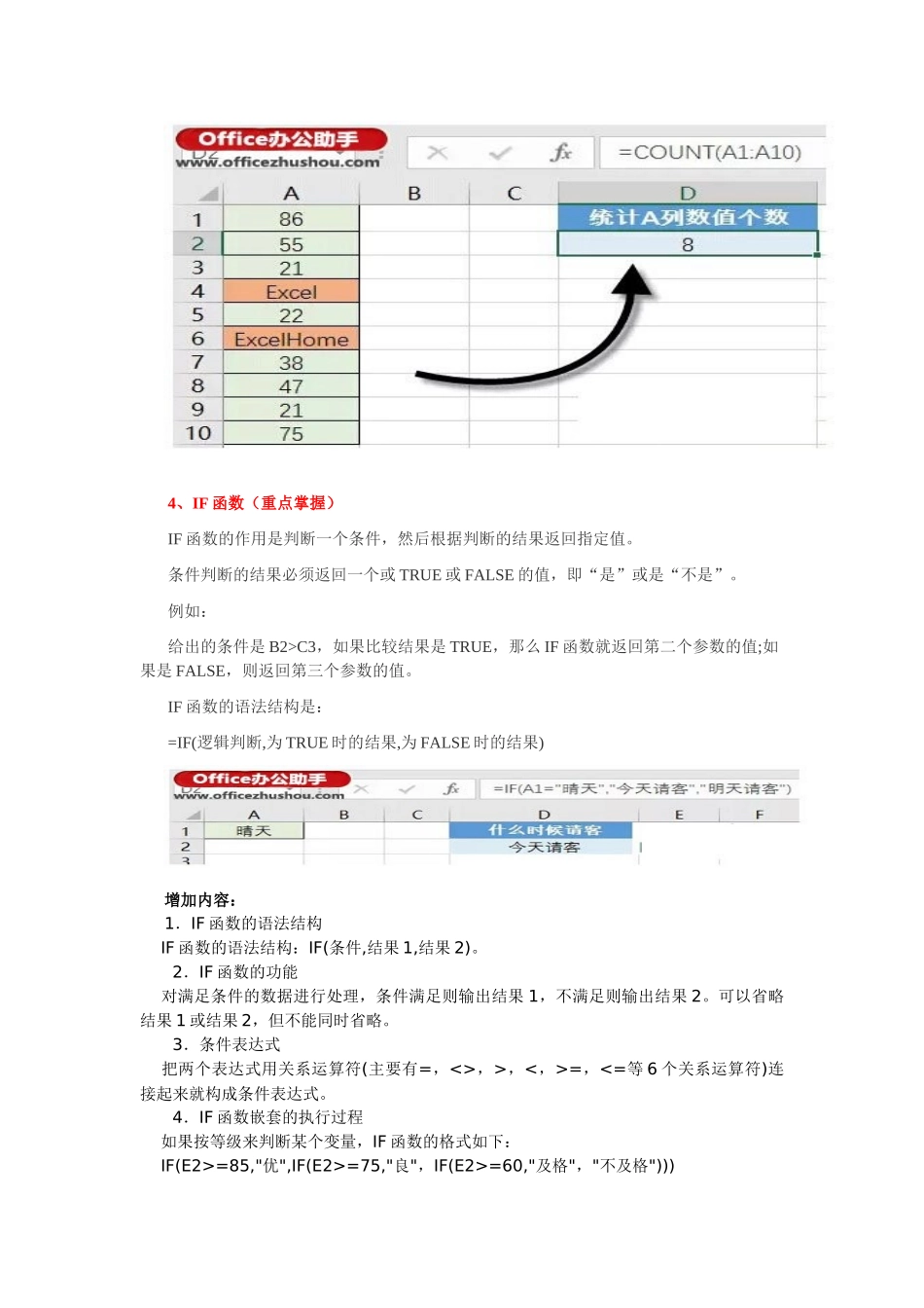 十一个办公常用的最基本的Excel函数_第3页