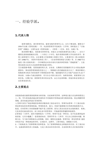 十一个管理学派概述