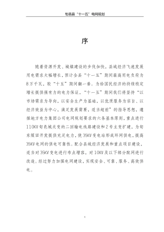 十一五电网规划(电网)2009
