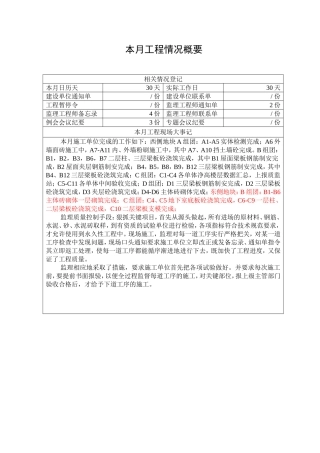 十一月份监理月报