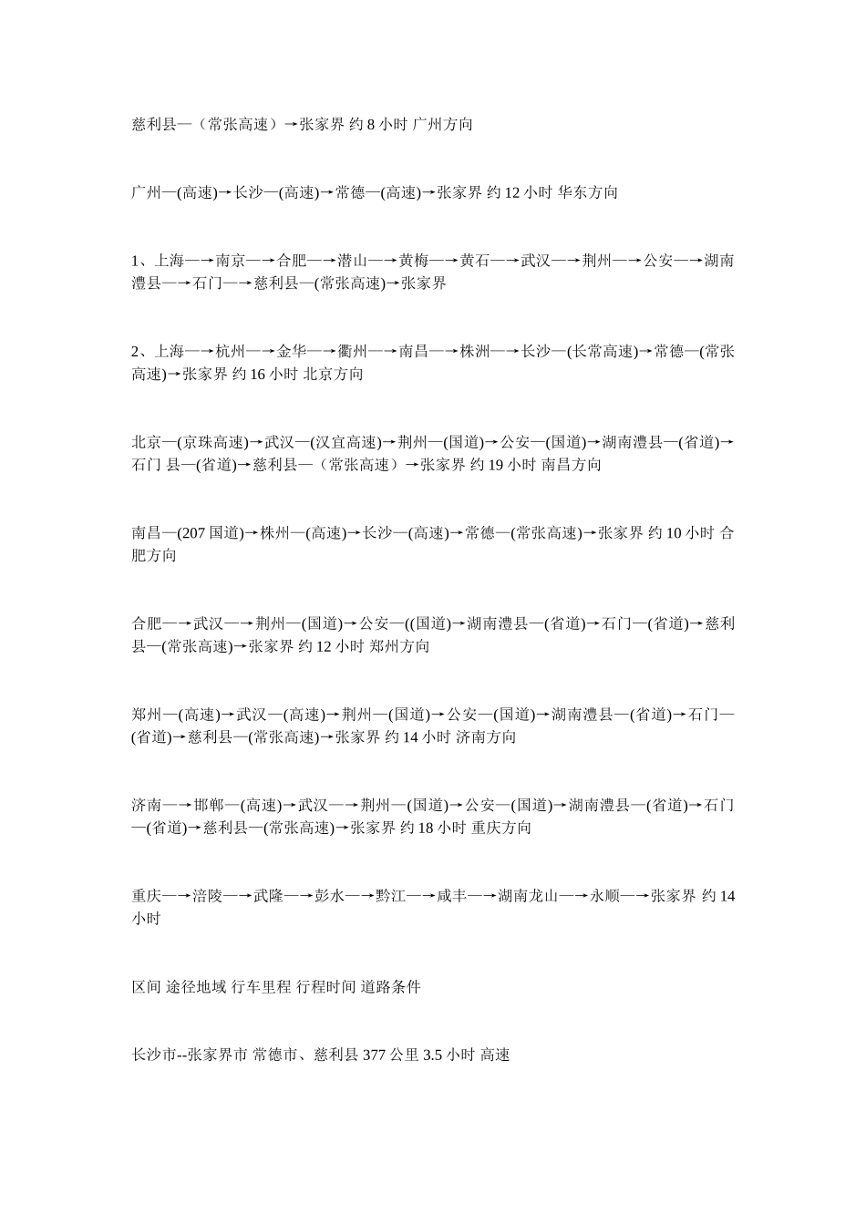 十一张家界自驾游线路-十一张家界自驾游线路方案_第3页