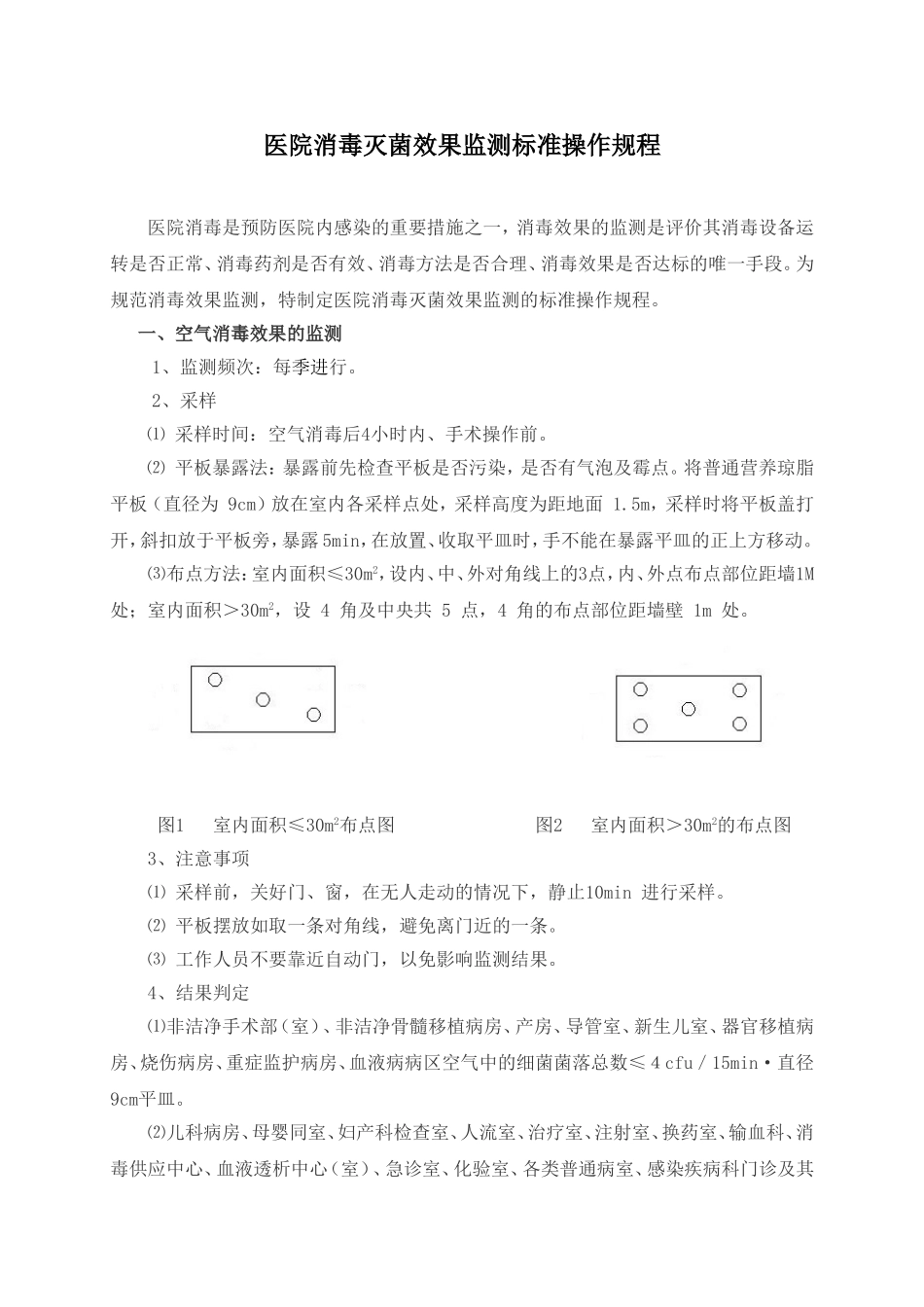 医院消毒灭菌效果监测标准操作规程(2013)_第1页