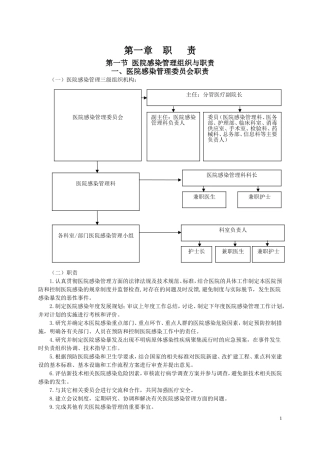 医院感染管理制度与职责汇编
