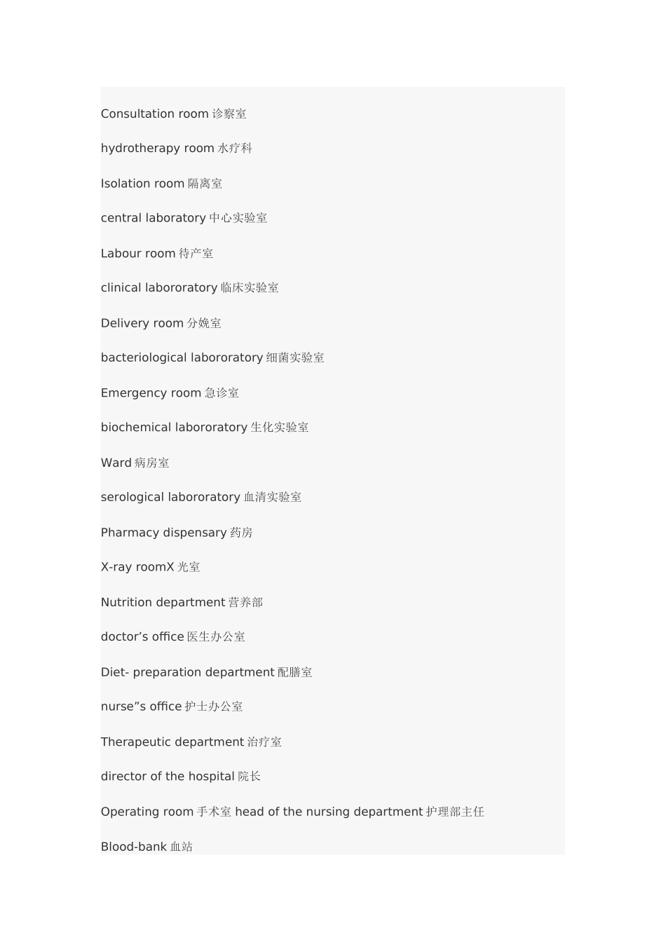 医院各科室的英文名称_第3页