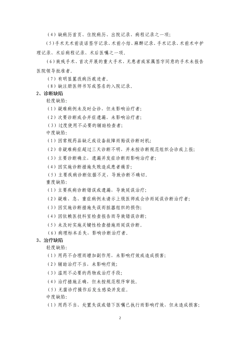 医疗质量缺陷界定标准_第2页