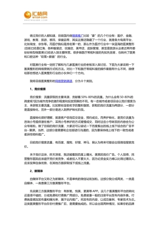 医美整形有哪些网络营销渠道