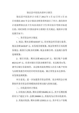 医院内部审计报告
