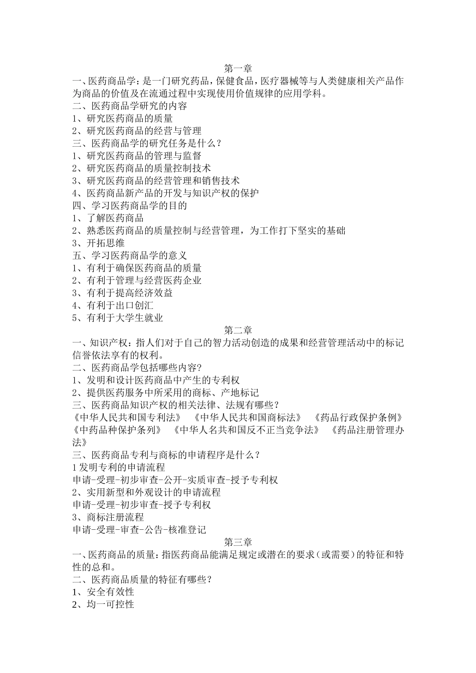 医药商品学(1)_第1页