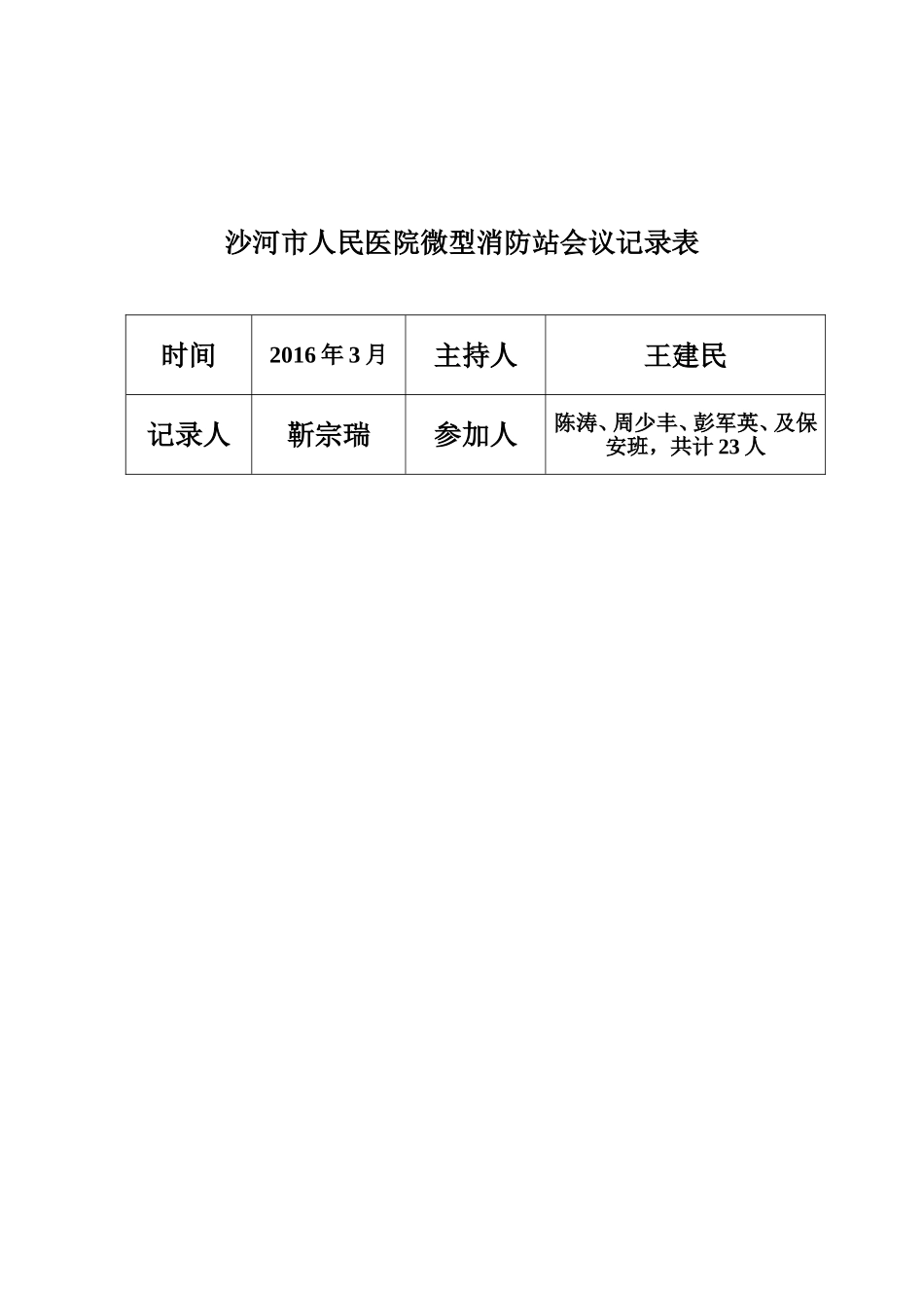 医院微型消防站会议记录表_第2页