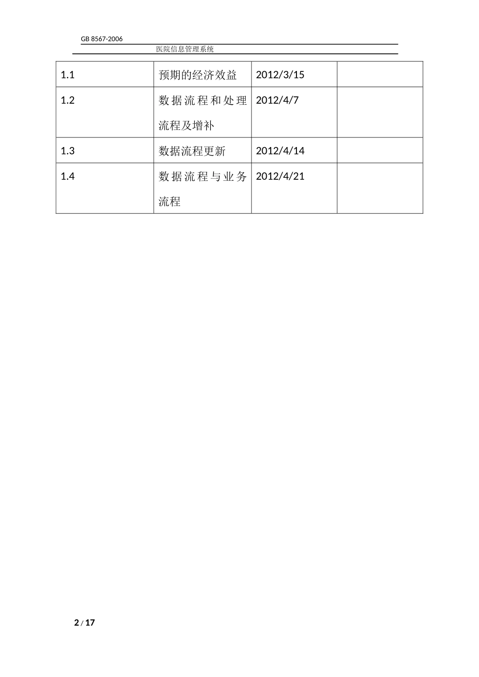 医院信息管理系统-可行性分析报告V1.4_第2页