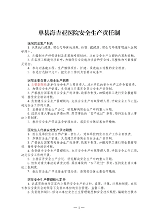 医院-安全生产责任制