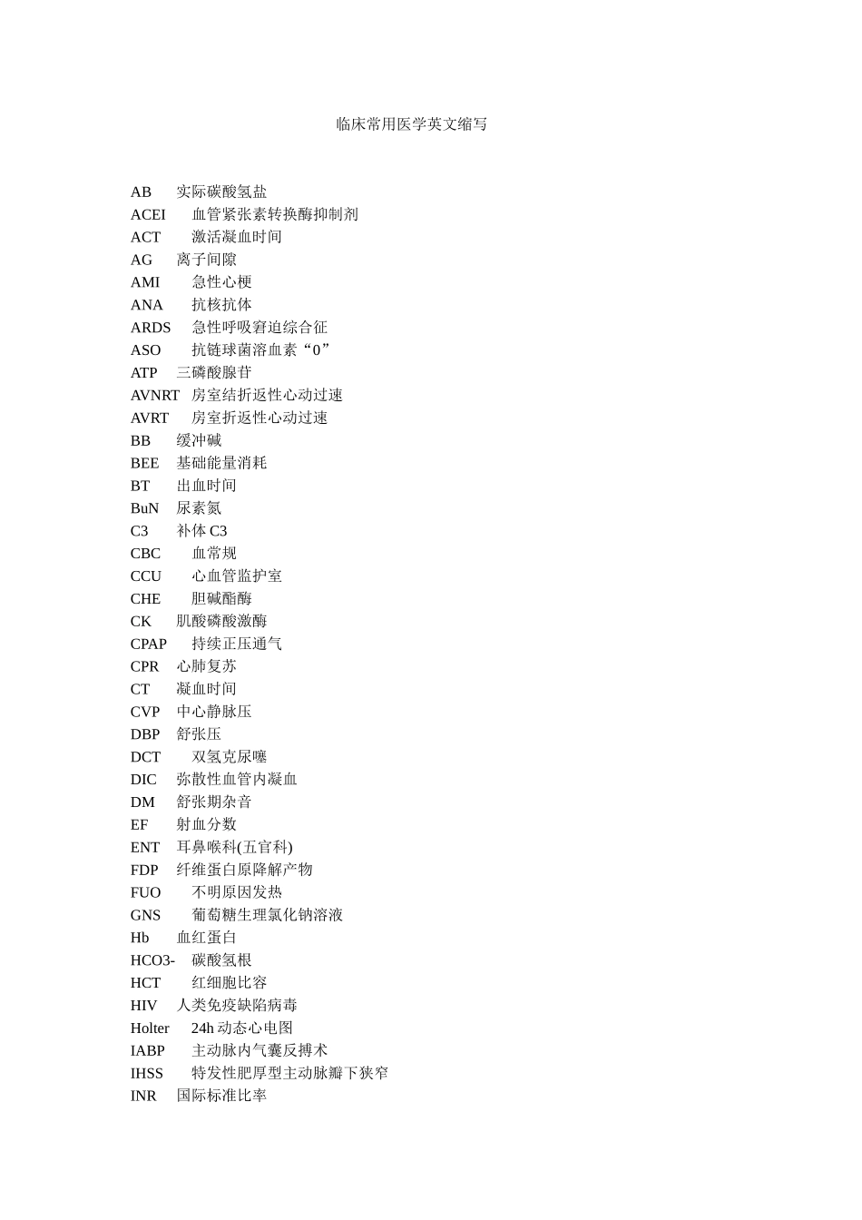 医学常用英文缩写(同名11705)_第1页
