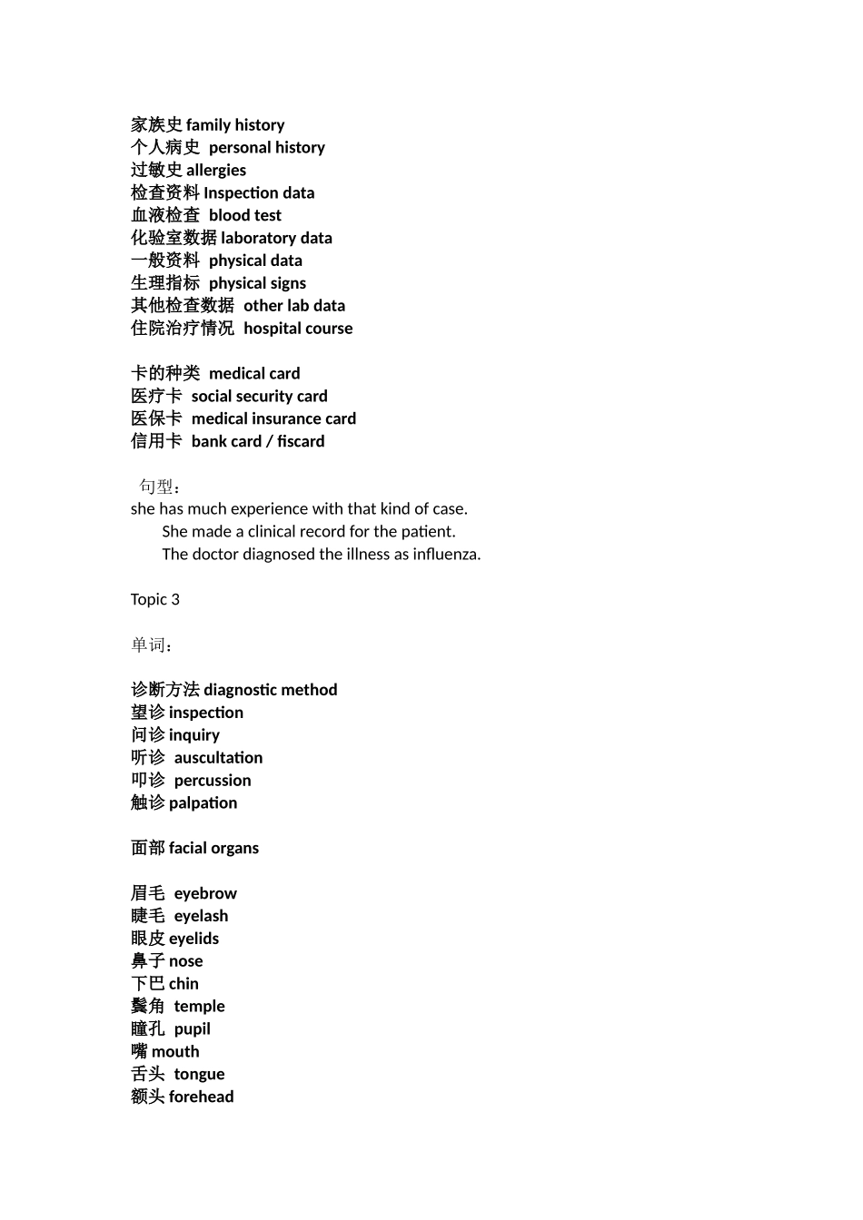 医学护理专业英语词汇大全(同名18507)_第2页