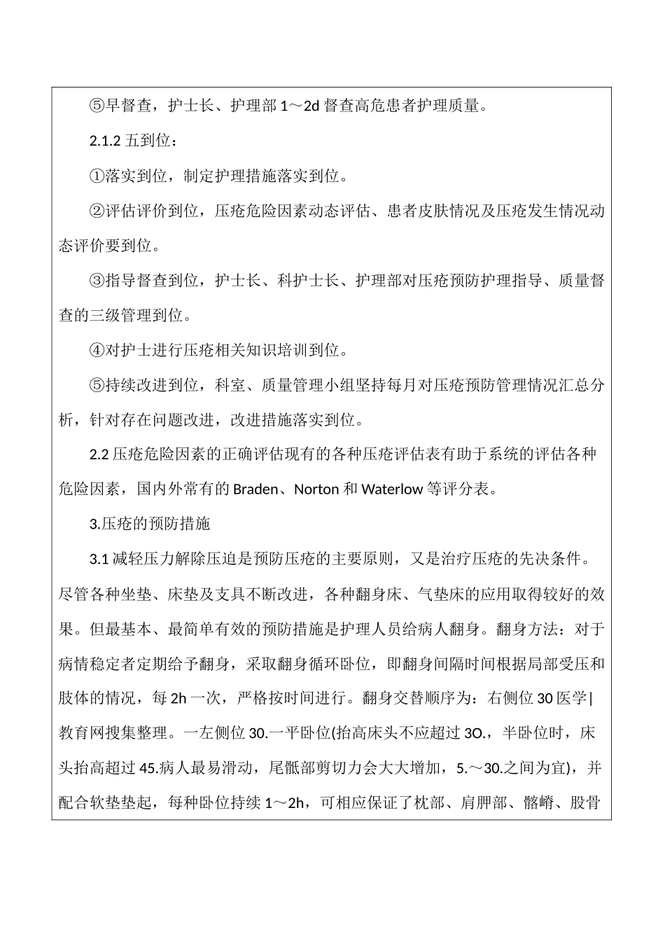 医院业务学习记录压疮护理_第2页