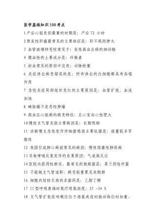 医学基础知识300考点(同名18504)