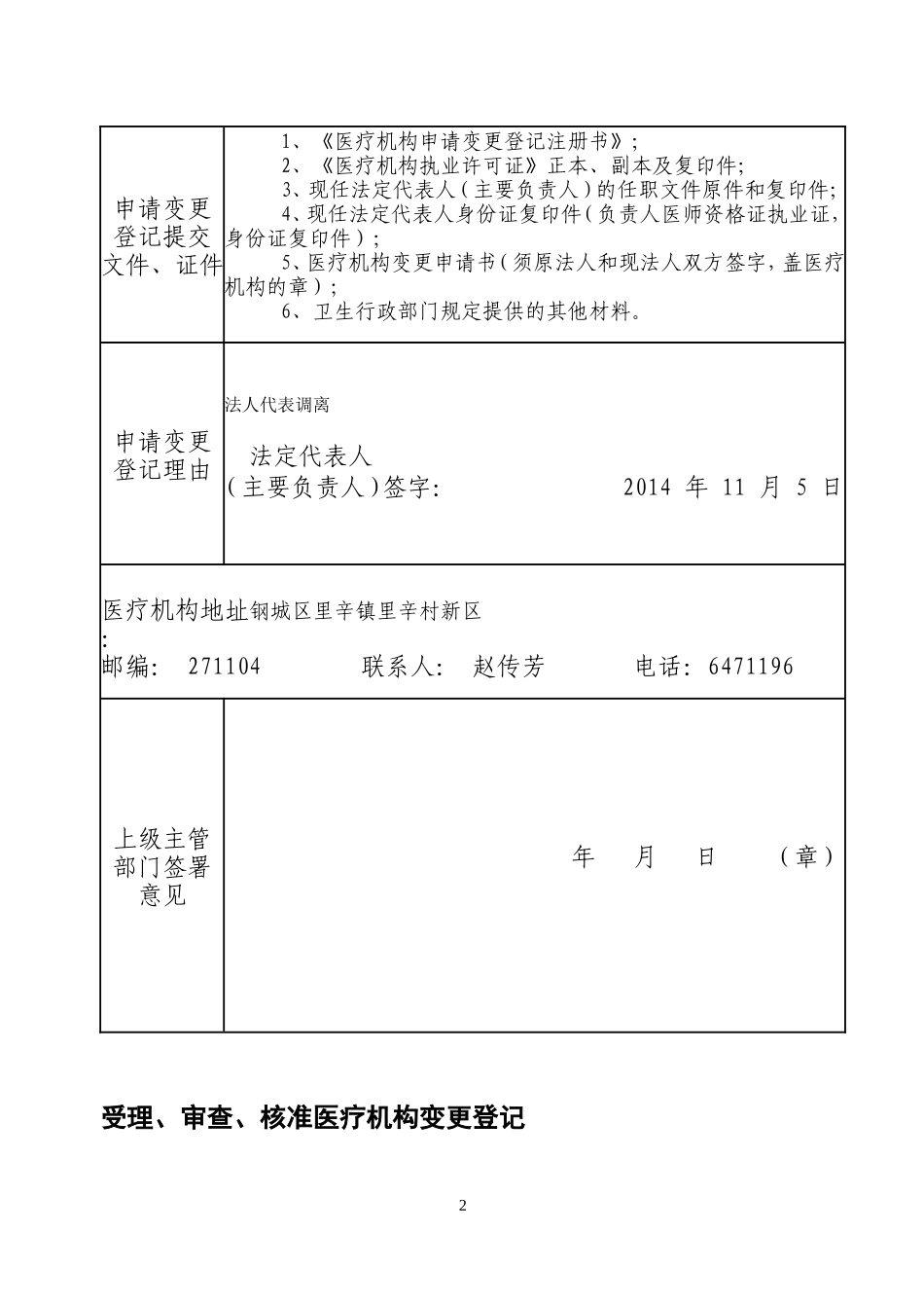 医疗机构变更申请登记注册书_第3页