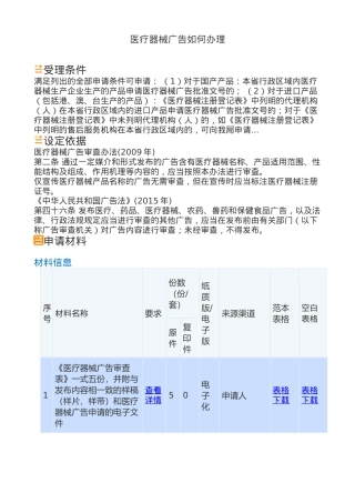 医疗器械广告如何办理审批