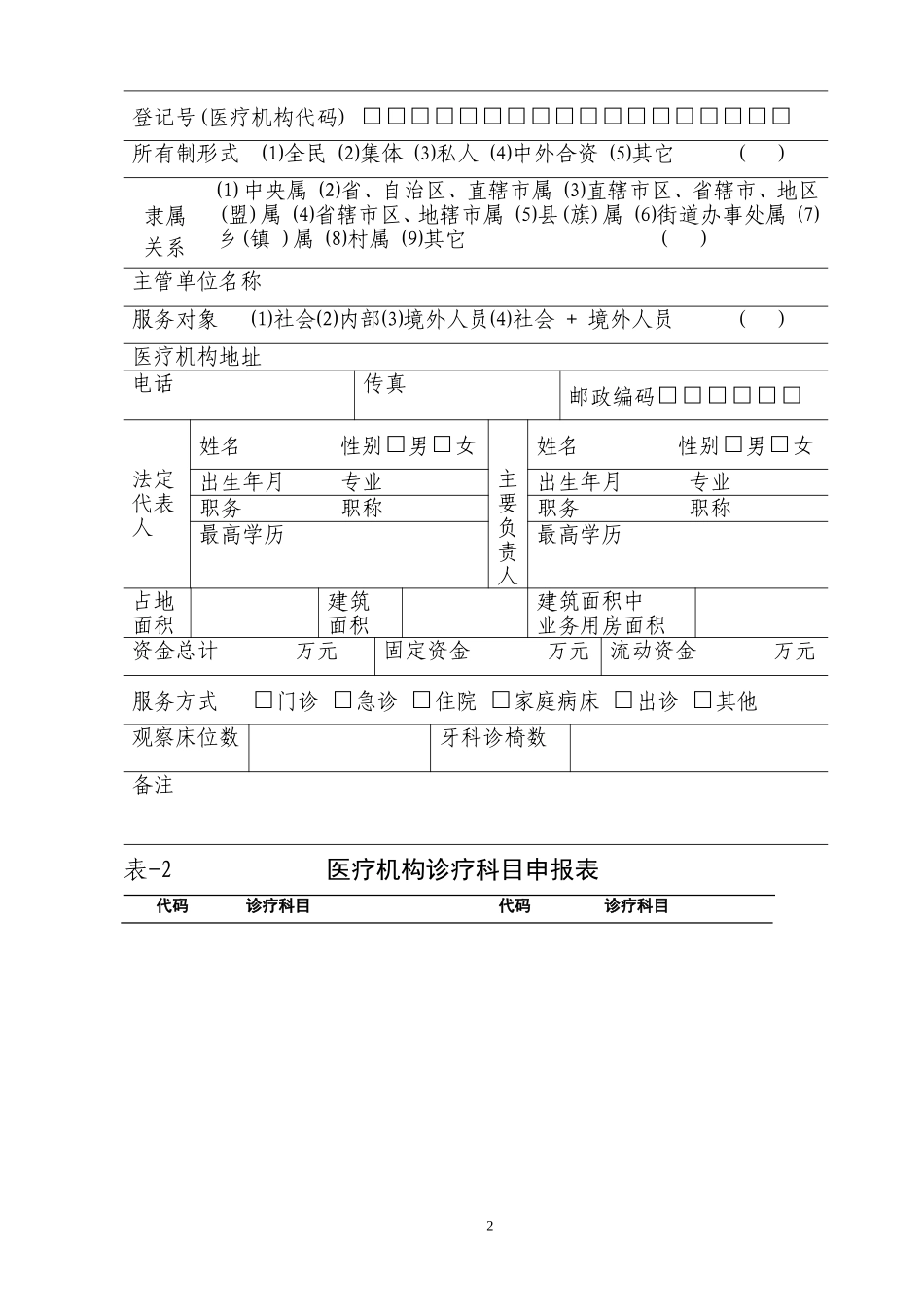 医疗机构校验申请书(门诊部以下)_第3页