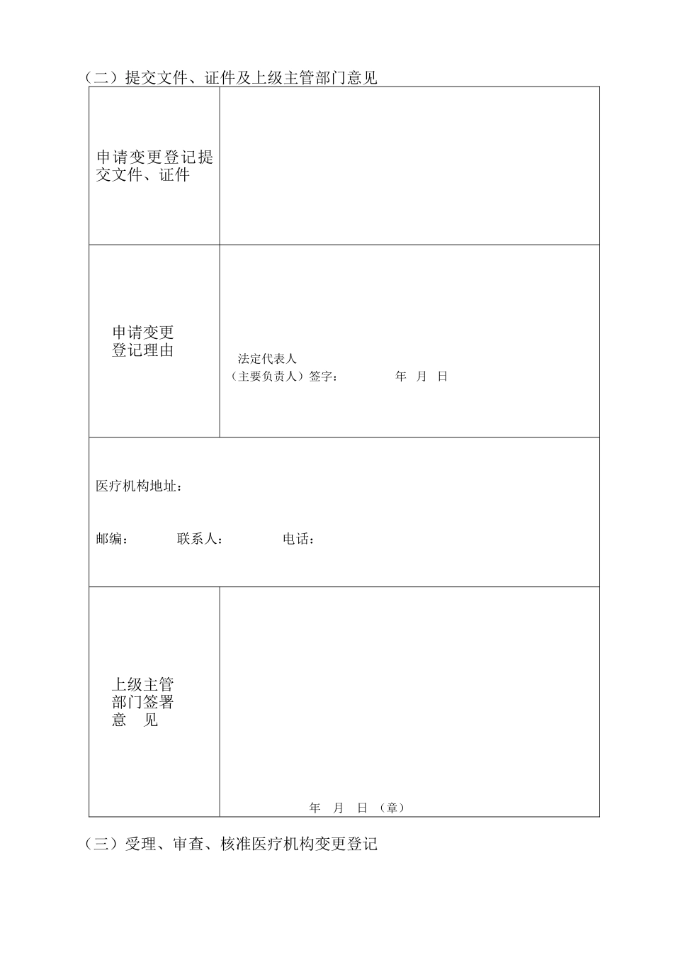 医疗机构执业变更表_第3页