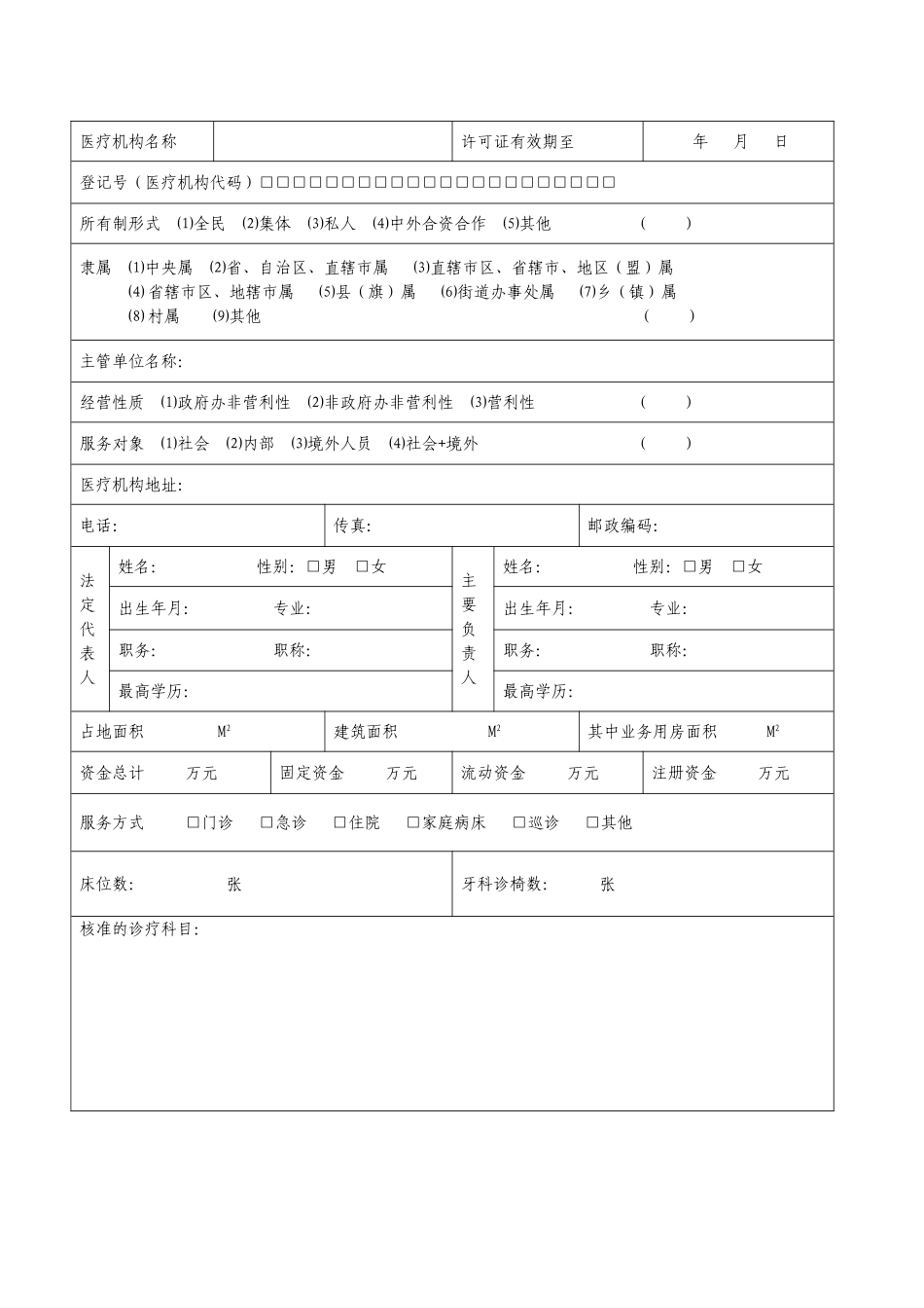 医疗机构执业许可证有效期延续申请书(同名21953)_第2页