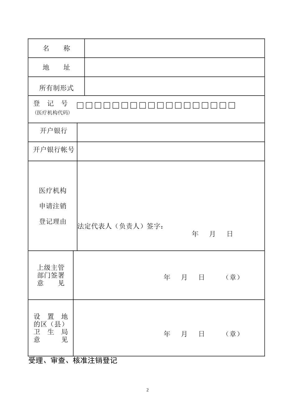 医疗机构注销申请书(同名10394)_第3页