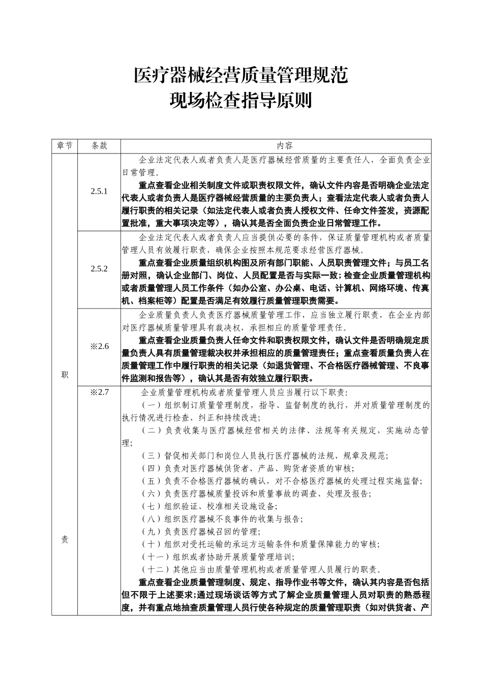 医疗器械经营质量管理现场指导原则_第1页