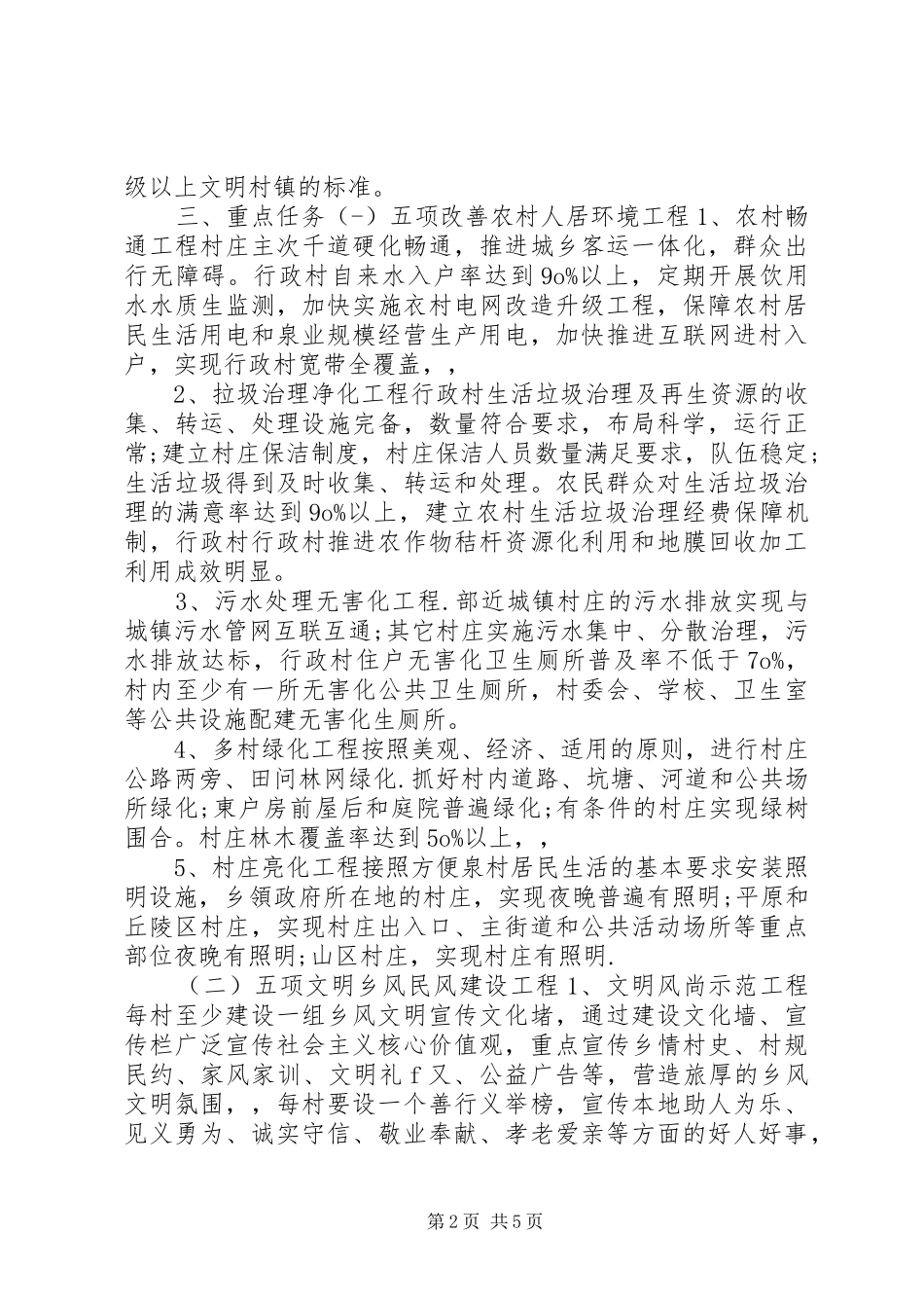 关于推进美丽乡村文明家园示范村建设的实施意见_第2页