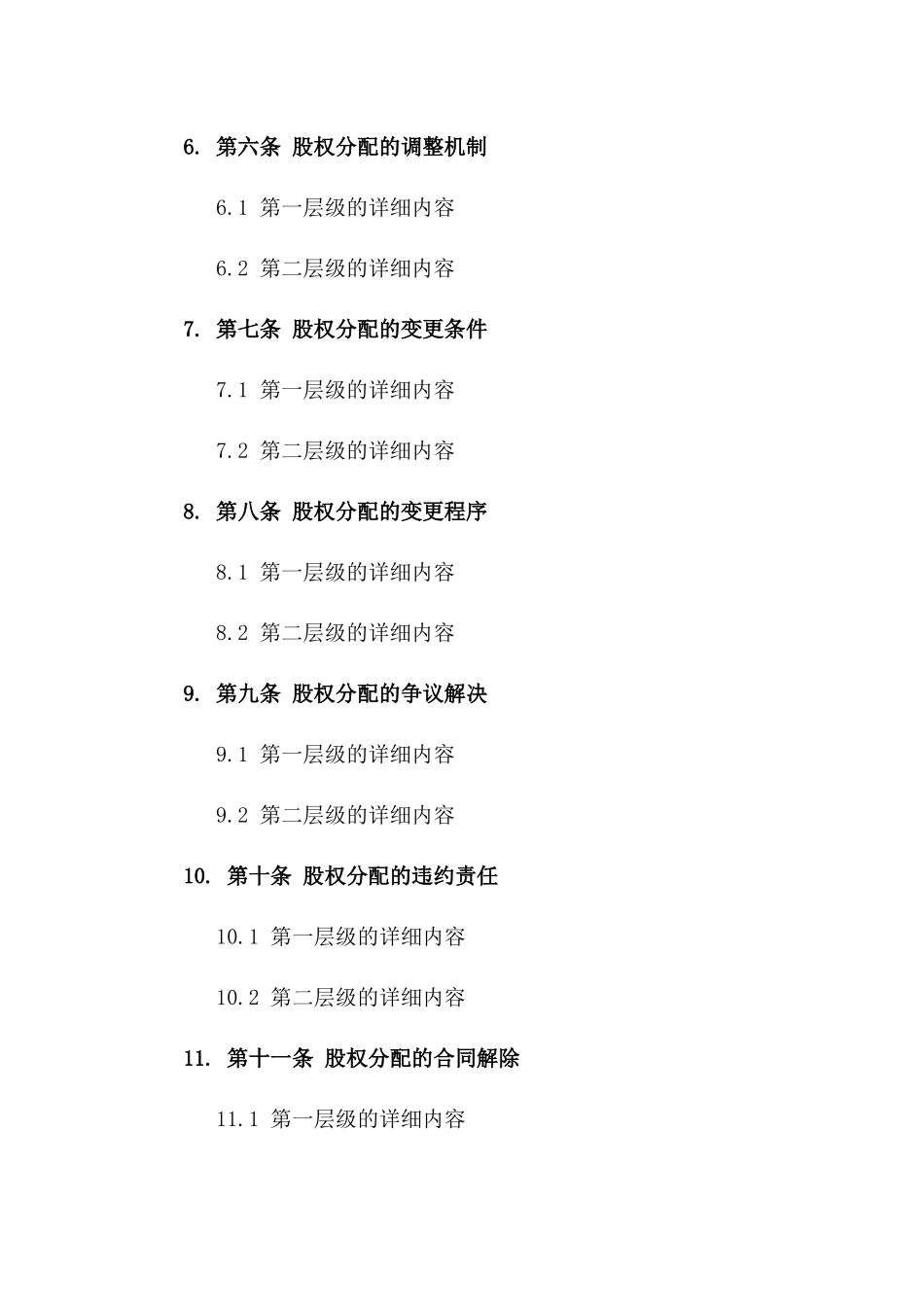 2024年股权分配细则协议范本版_第3页