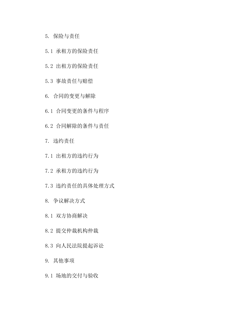 场地出租专用协议2024年版版_第3页