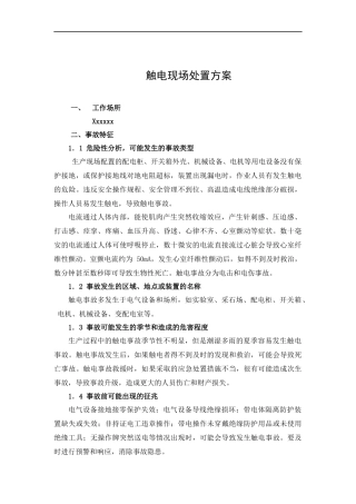 触电现场处置方案