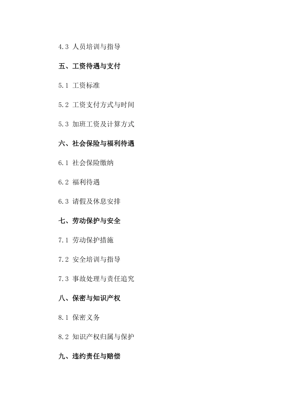 临时用工协议模板（2024年最新版）一_第3页