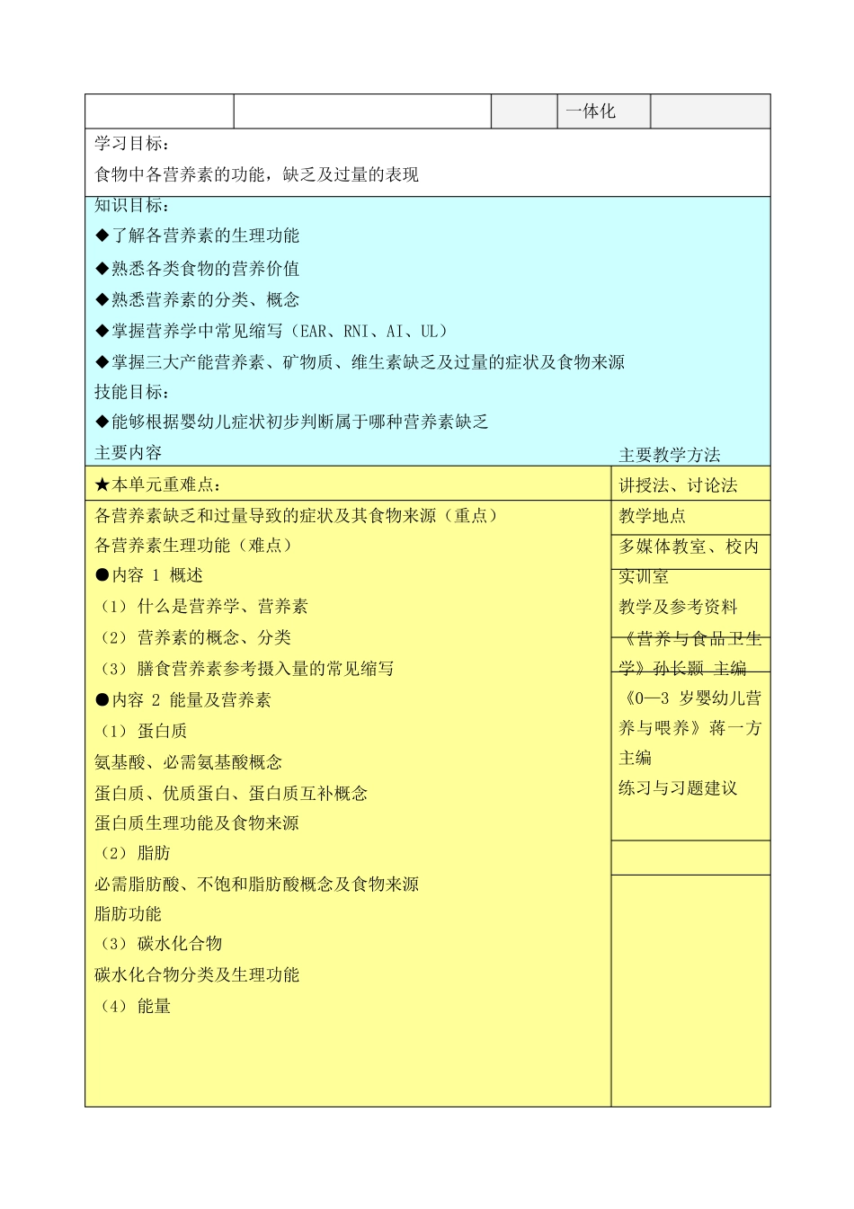 《婴幼儿营养与喂养》课程标准_第3页