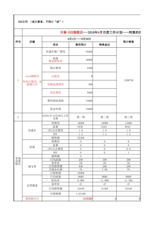 【运营规划】年度运营计划表新增版