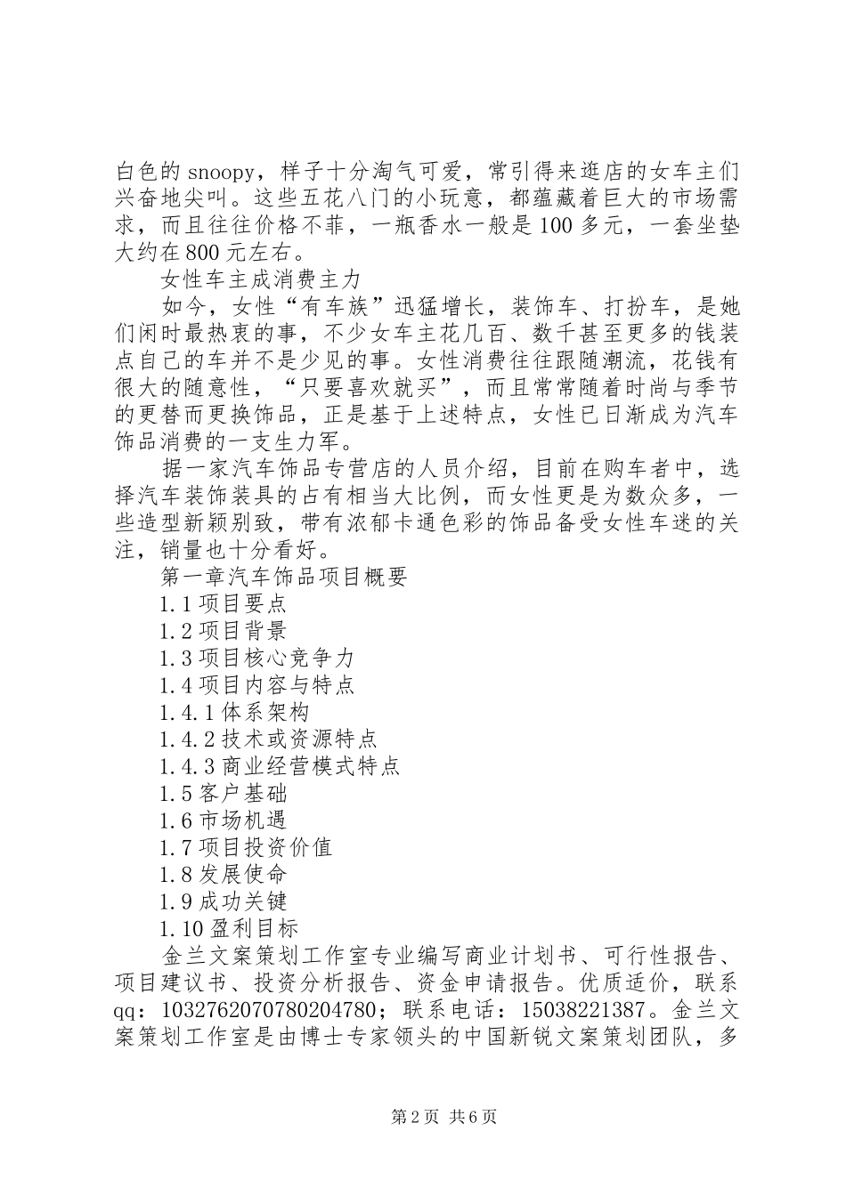 汽车饰品计划书_第2页